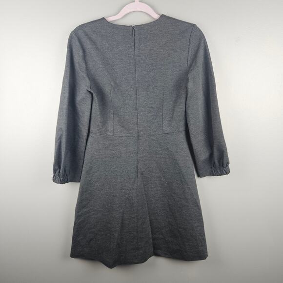 Tibi Charcoal Gray A-Line Puff Sleeve Dress Size 2 - Picture 2 of 8